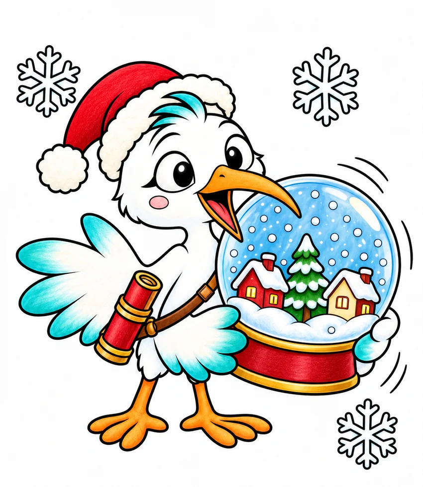 Austria: The Snow Globe coloring page