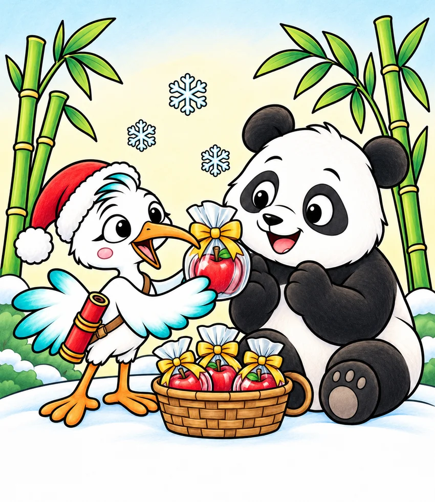 China: Peace Apples coloring page