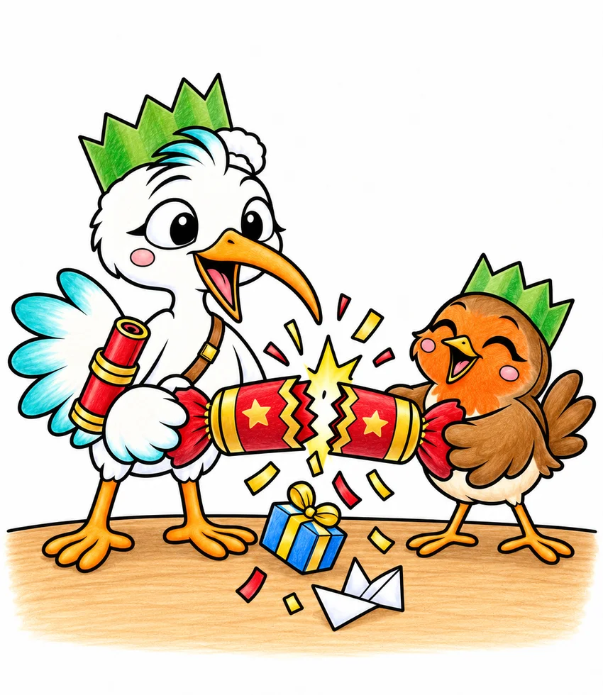 England: Christmas Crackers coloring page