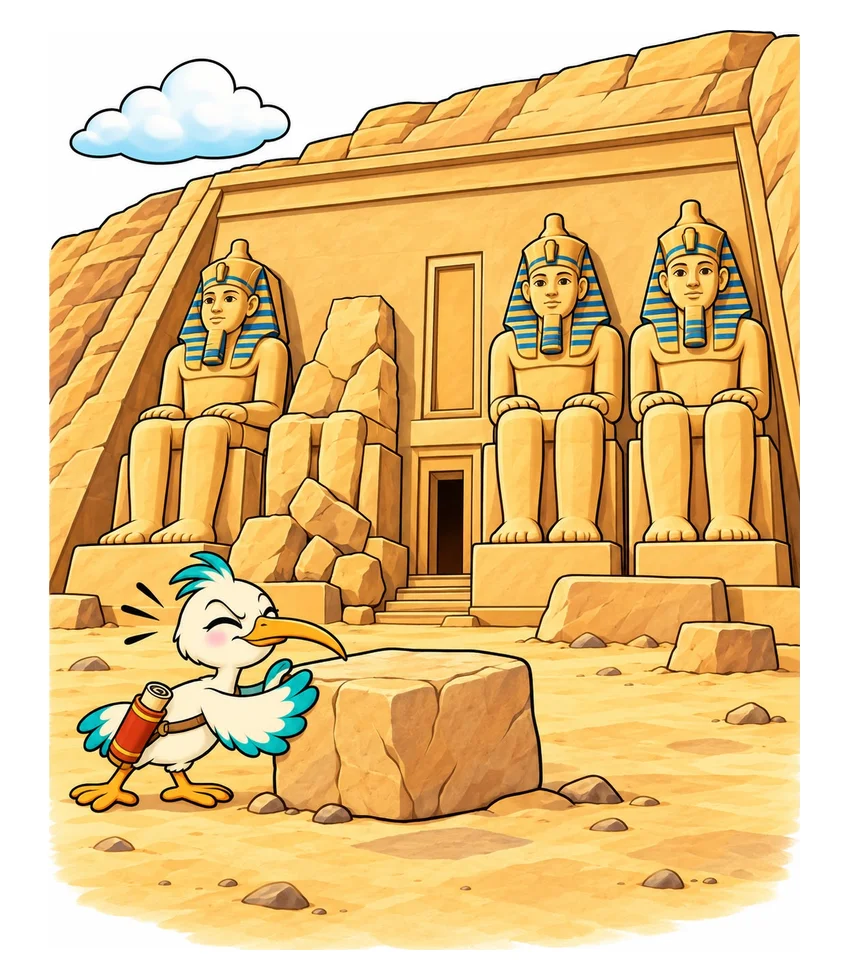 The Temples of Abu Simbel coloring page
