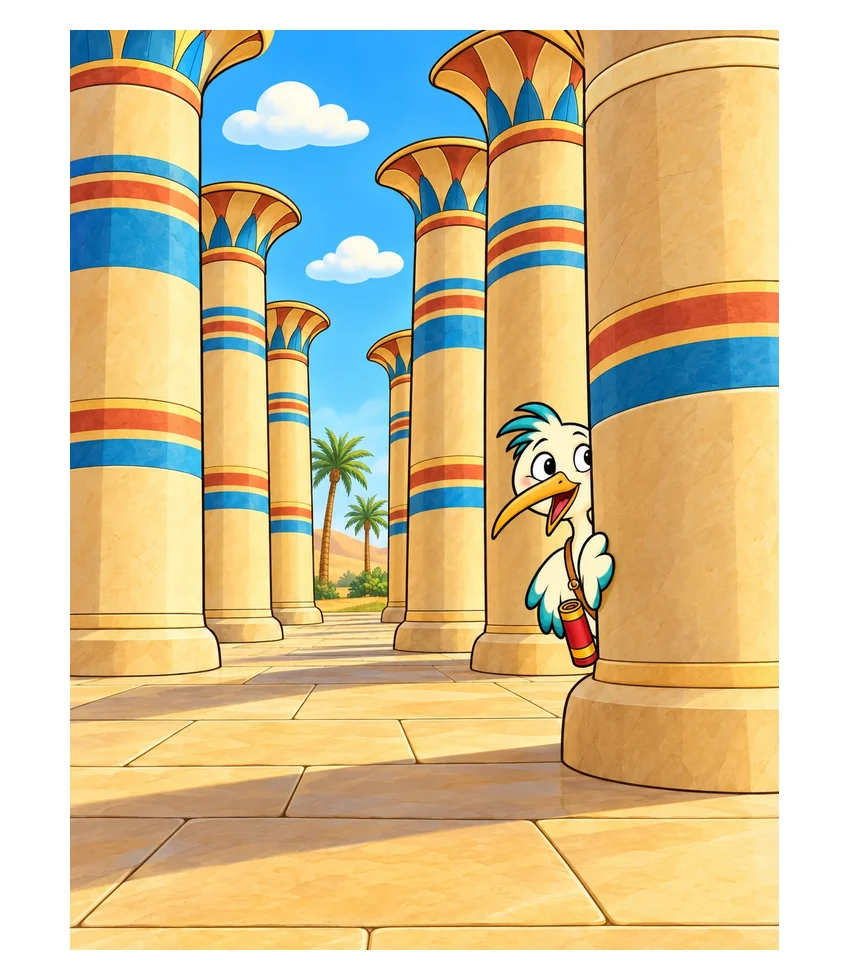 Hide-and-Seek in Karnak coloring page
