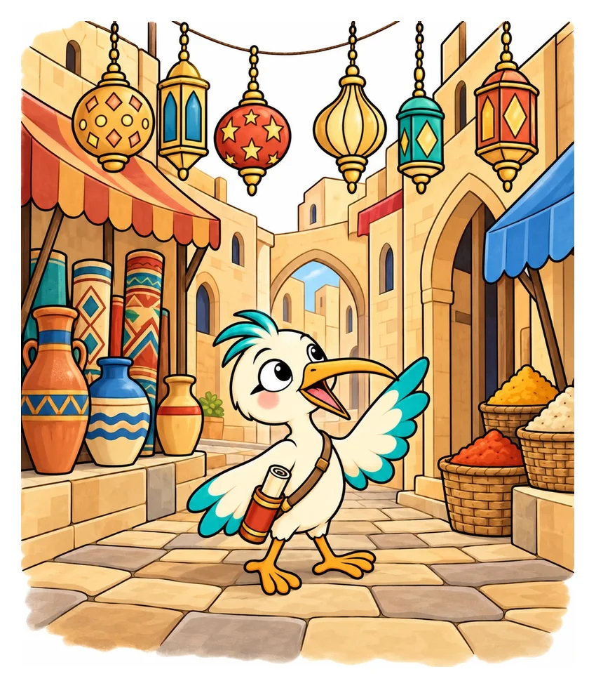 Lanterns at Khan el-Khalili coloring page