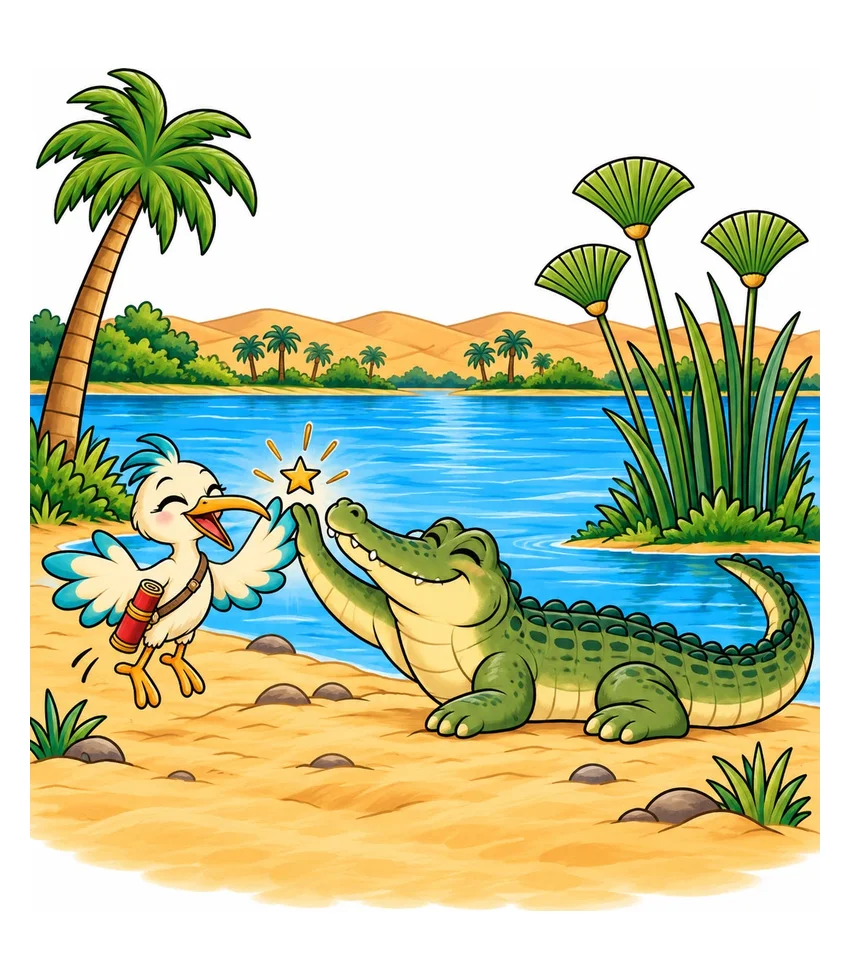 Hello, Crocodile! coloring page