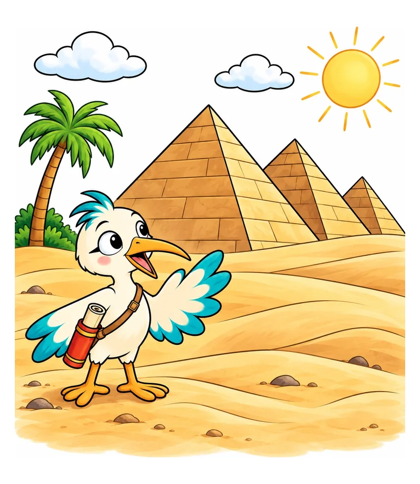 The Pyramids of Giza coloring page