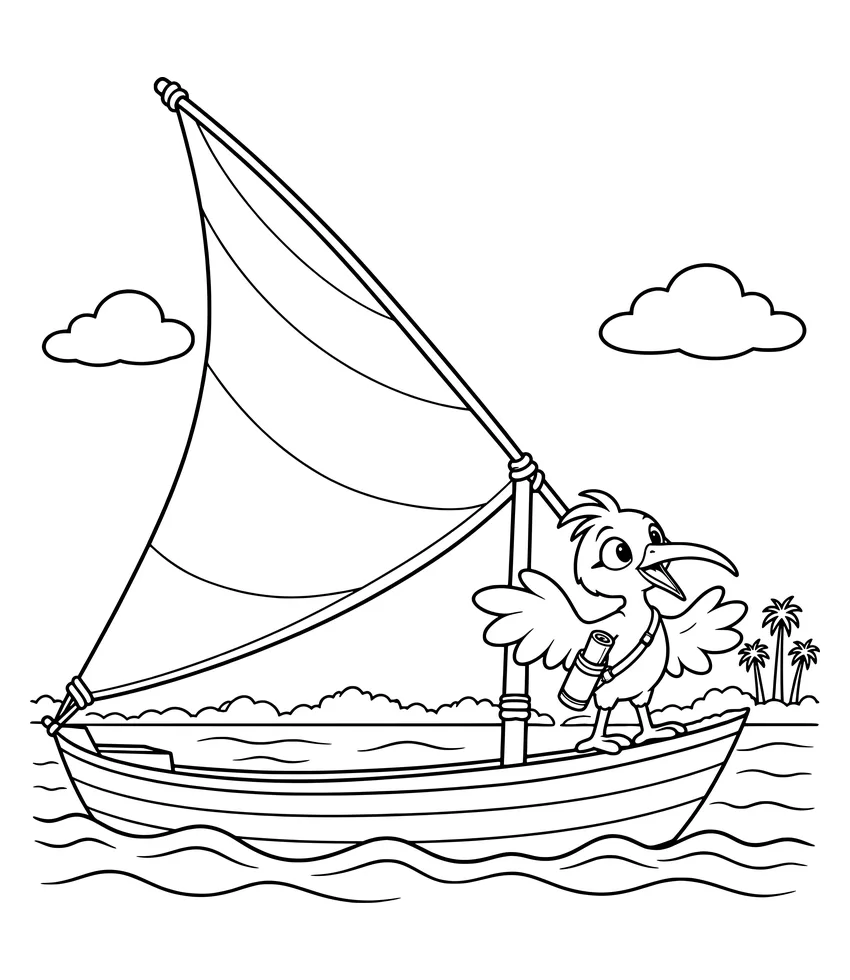 Sailing on a Felucca: Nilobi rides a felucca, a wooden sailboat, across the Nile.