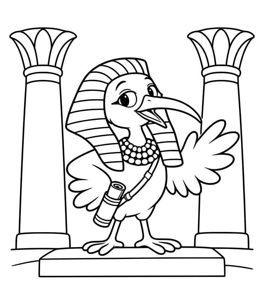 Pharaoh for a Day: Nilobi dresses up like a pharaoh.