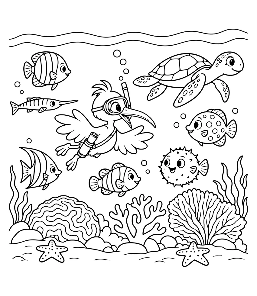 The Red Sea Reef: Nilobi swims among coral and fish.