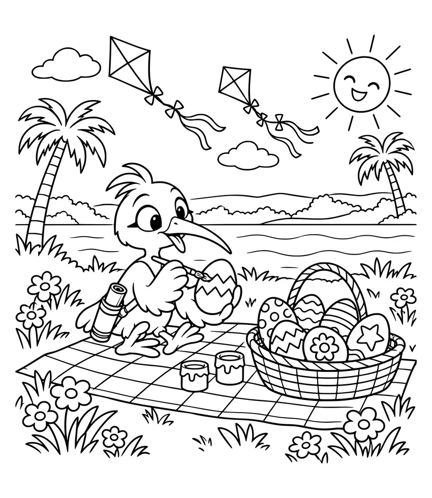 Sham El-Nessim Picnic: Nilobi joins a spring picnic with colored eggs.