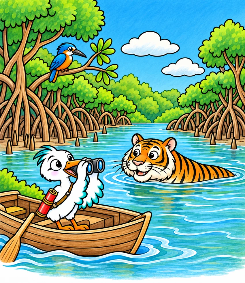 Bengal Tiger, Sundarbans coloring page