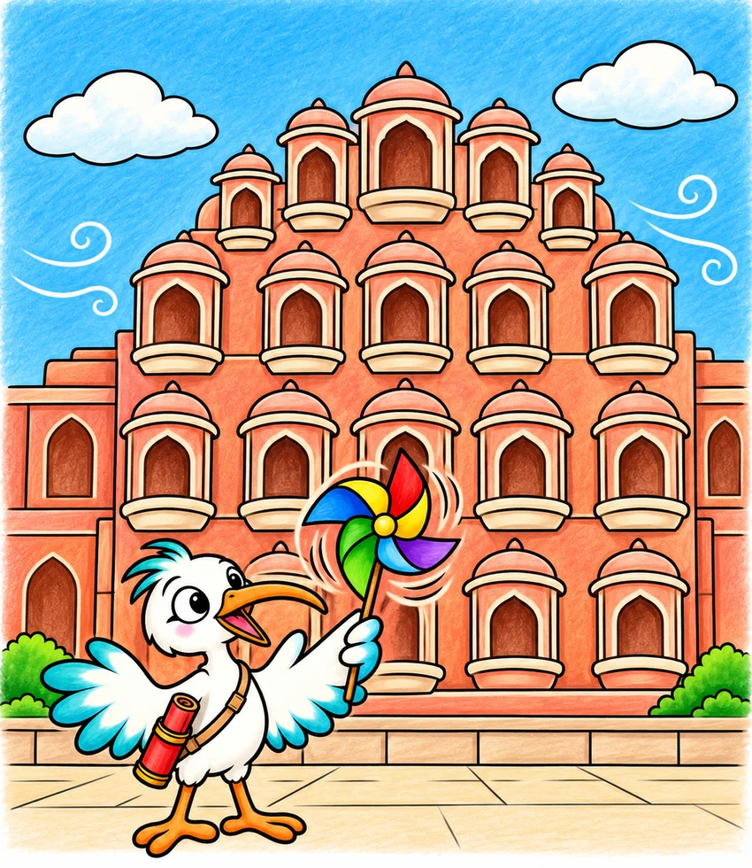 Hawa Mahal, Jaipur coloring page