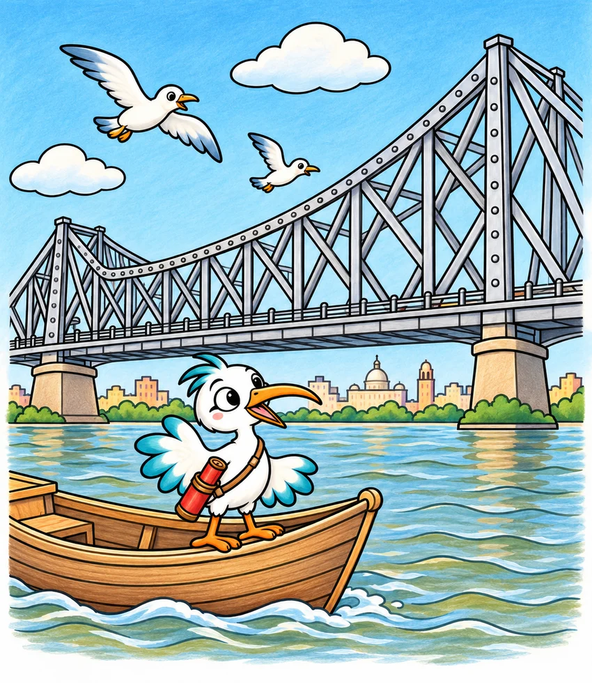 Howrah Bridge, Kolkata coloring page