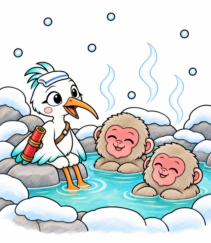 Snow Monkeys coloring page