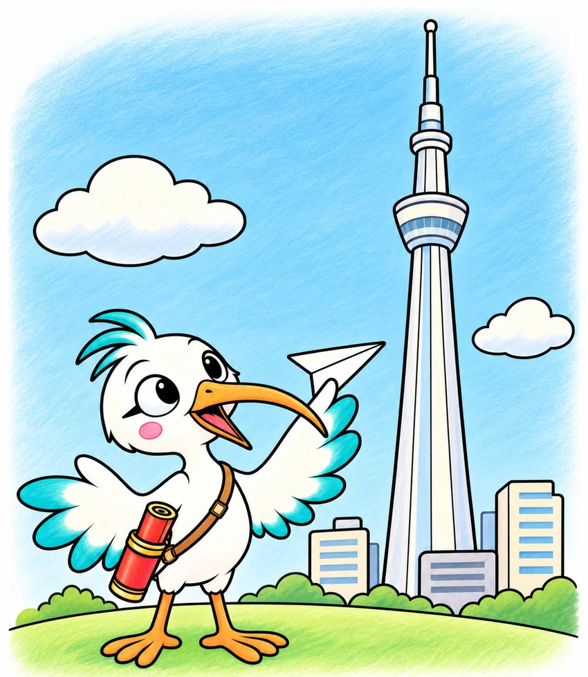 Tokyo Skytree coloring page
