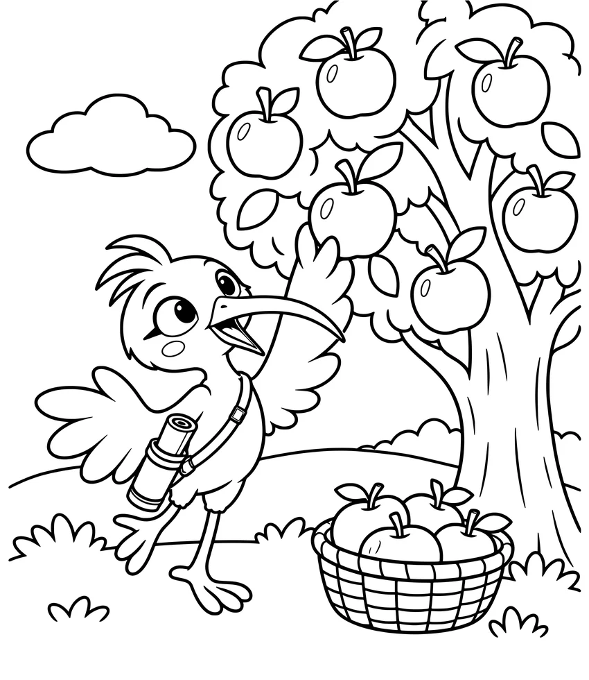 Apple Harvest, Aomori: Nilobi picks a big red apple in an orchard in Aomori.