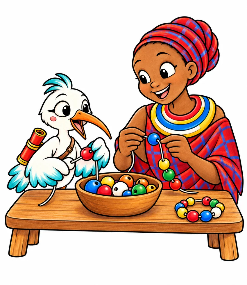 Maasai Beadwork coloring page