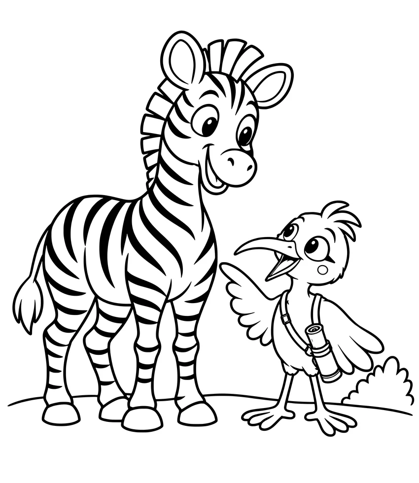 Grevy's Zebra: Nilobi compares his striped scarf with a big Grevy's zebra.